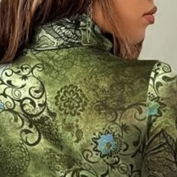 NWT Exclusive Unique Design Flounce Sleeve Top - Picture 7 of 7